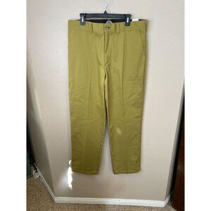 Dickies Skateboarding Pants Mens 38x32 Green Flat-Front Relaxed Durable Design